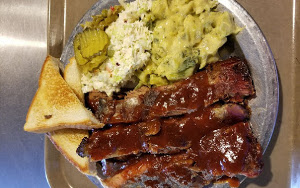 Branding Iron BBQ Ribs and Sides